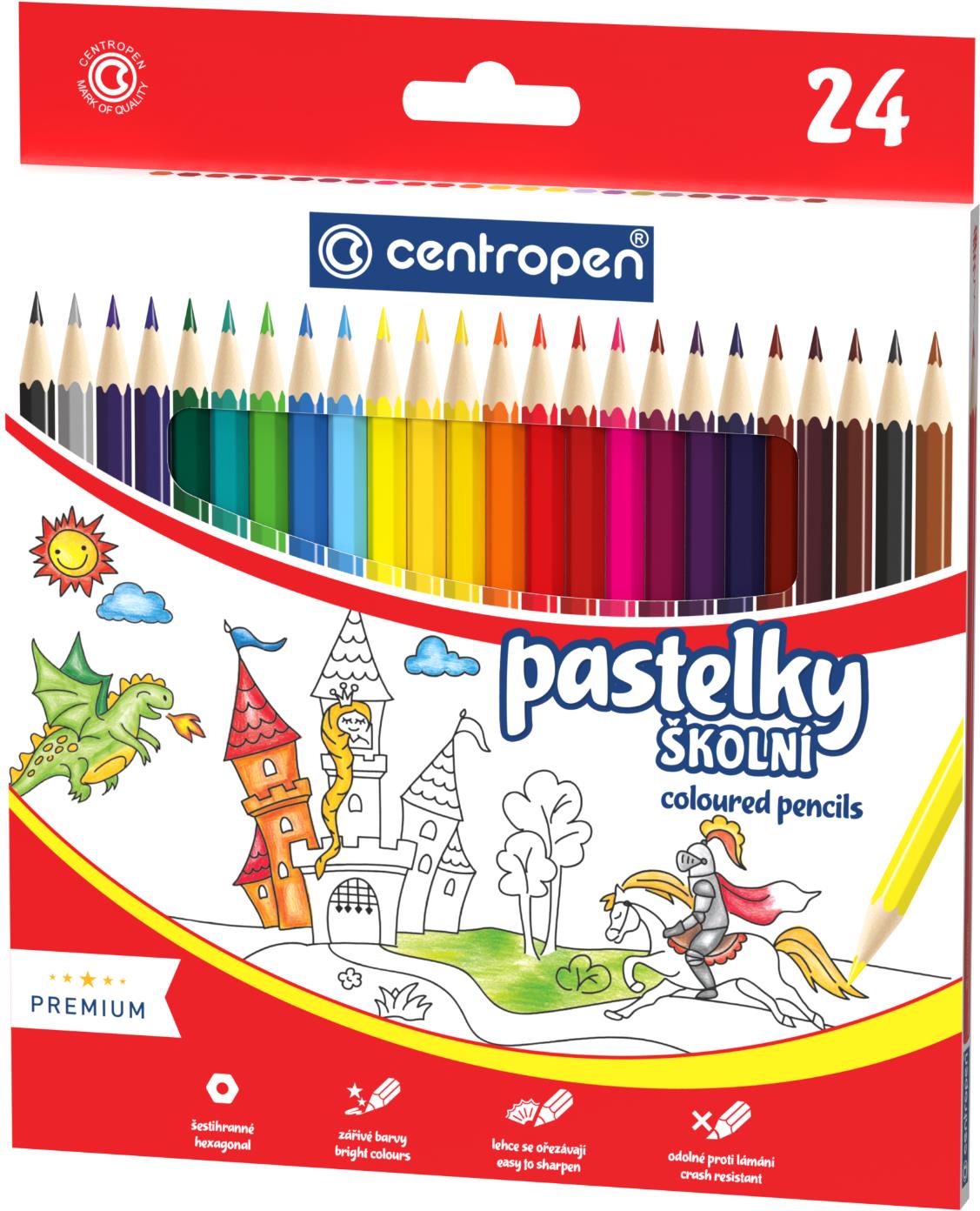 Centropen 9520 šestihranné pastelky v 24 barvách