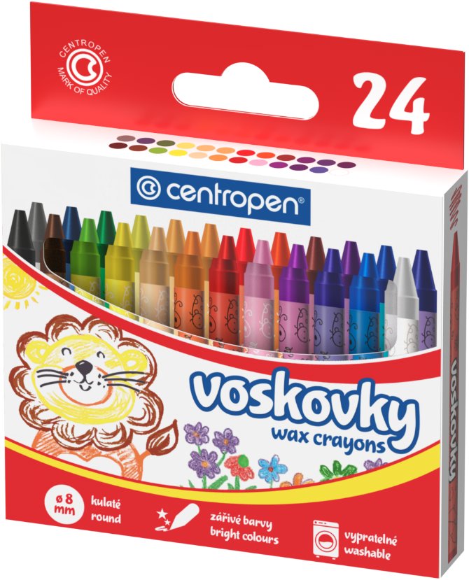 CENTROPEN 9530 kulaté 8 mm, 24 barev