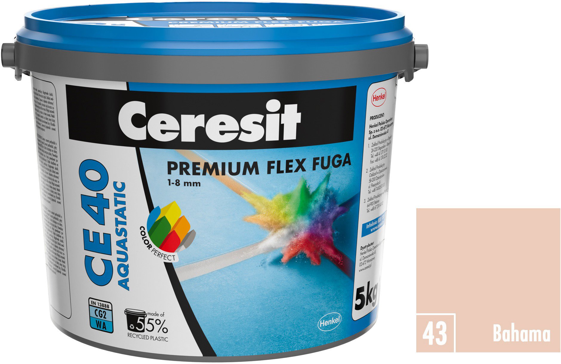 Ceresit Spárovací hmota CE 40 bahama, 5 kg