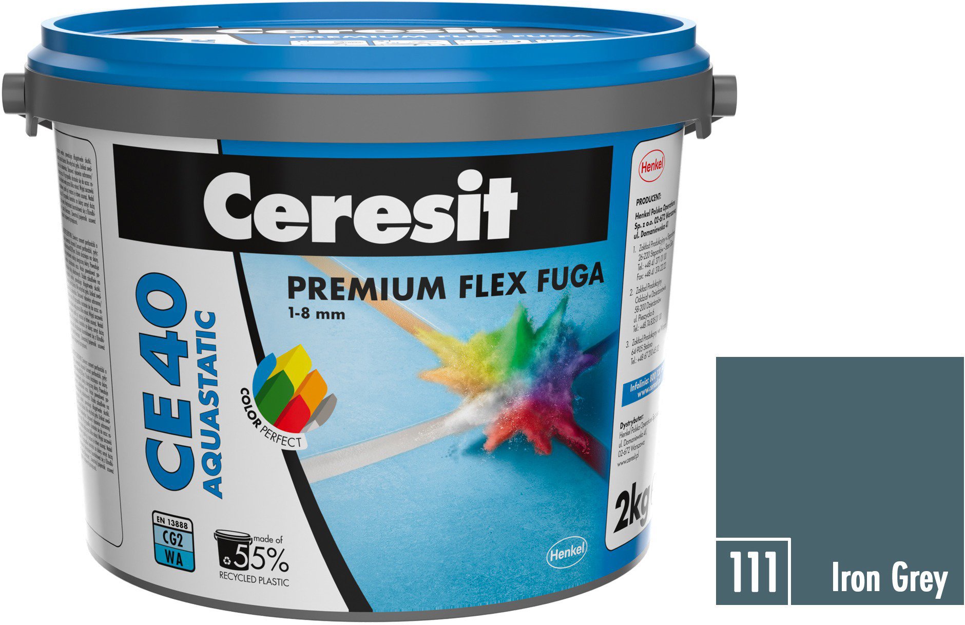 Ceresit Spárovací hmota CE 40 iron grey, 2 kg