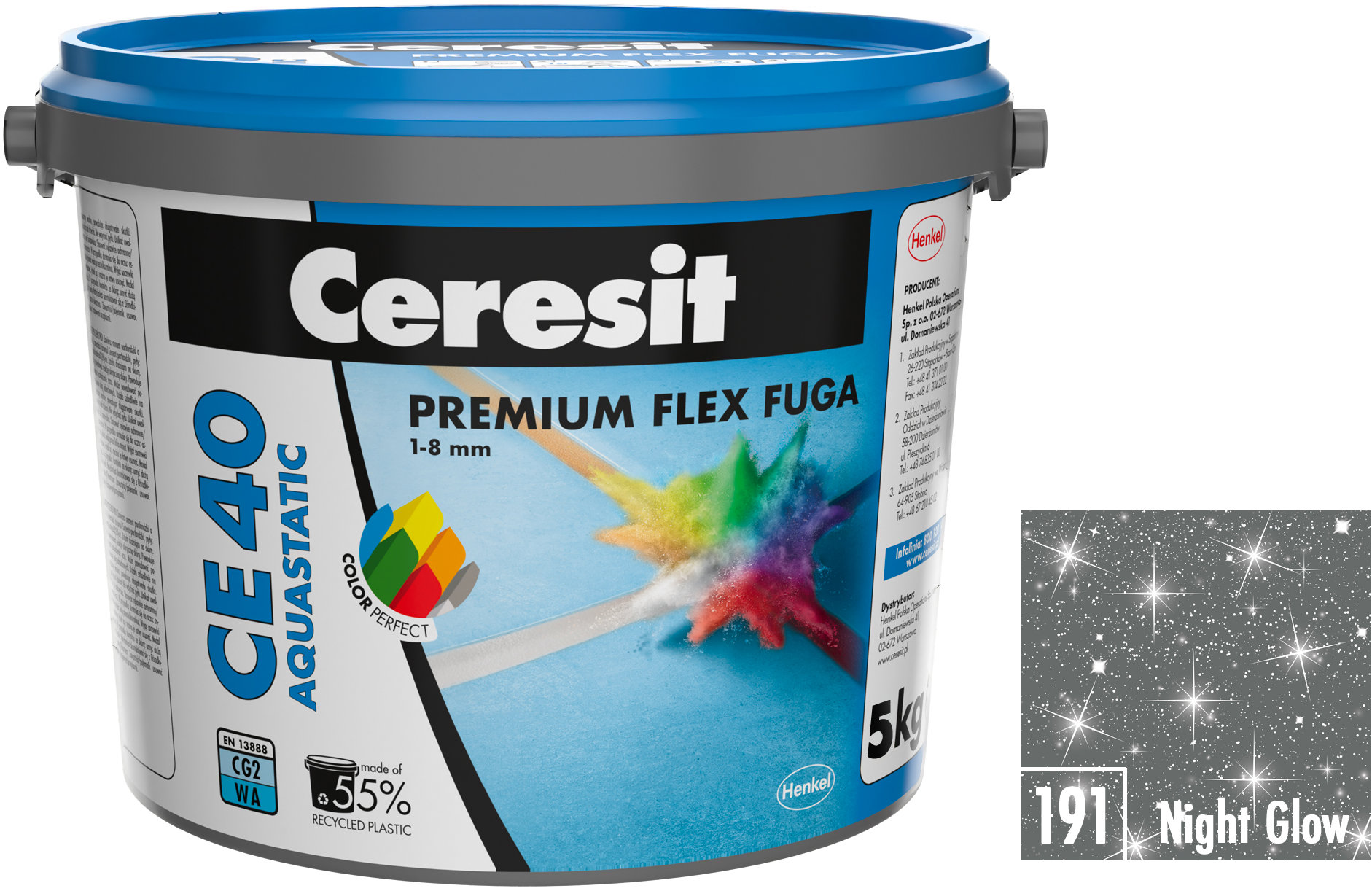 Ceresit Spárovací hmota CE 40 night glow, 5 kg