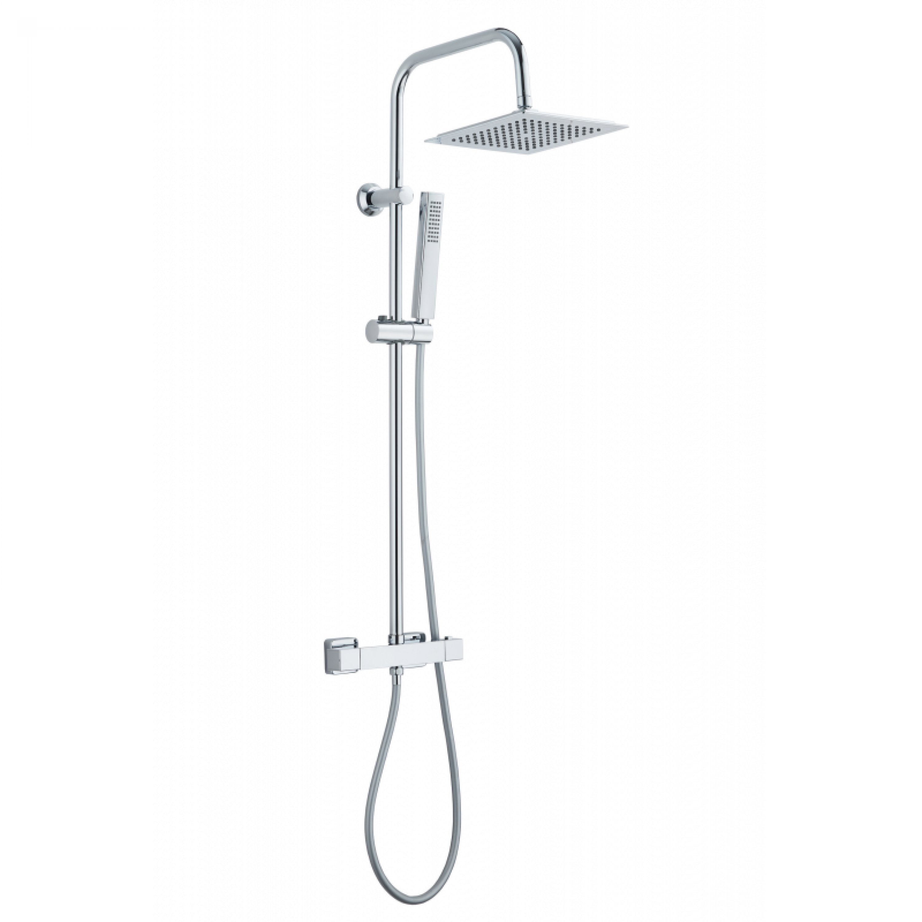 INVENA Svart Sprchový sloup s termostatickou baterií, chrom (AU-85-001-X)