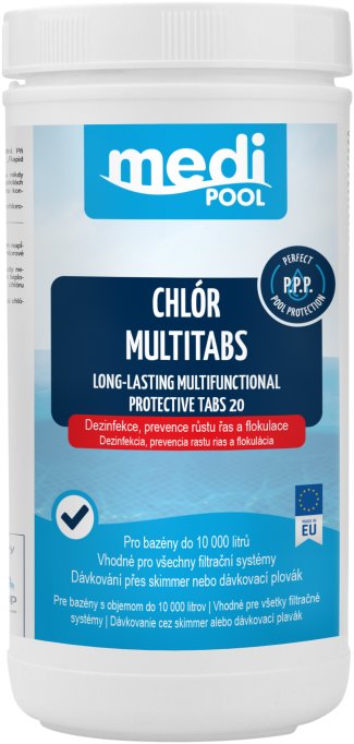 CF GROUP mediPOOL multifunkční pomalurozpustné tablety (bez mědi) 20 g 1,0 kg