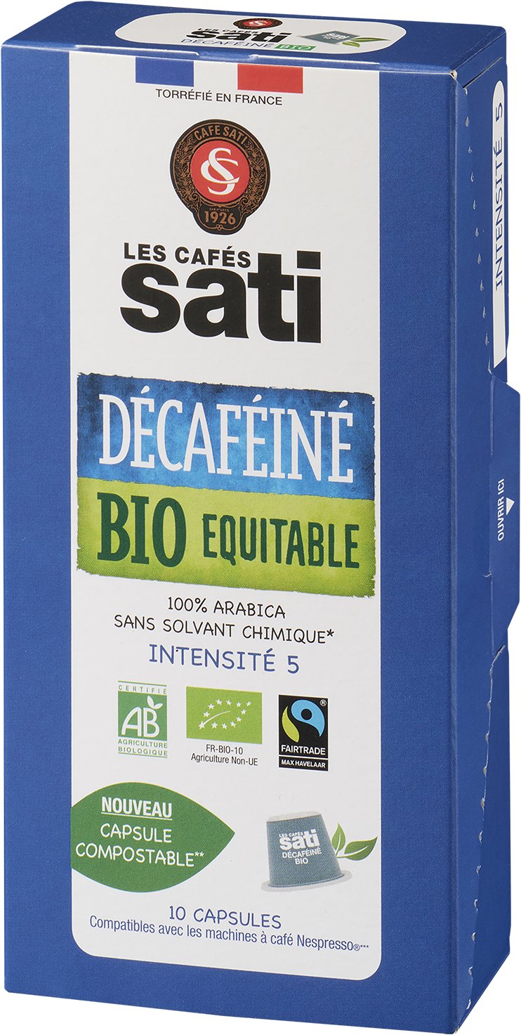 Café Sati Decaffeinated Bio Fairtrade 10 kapslí