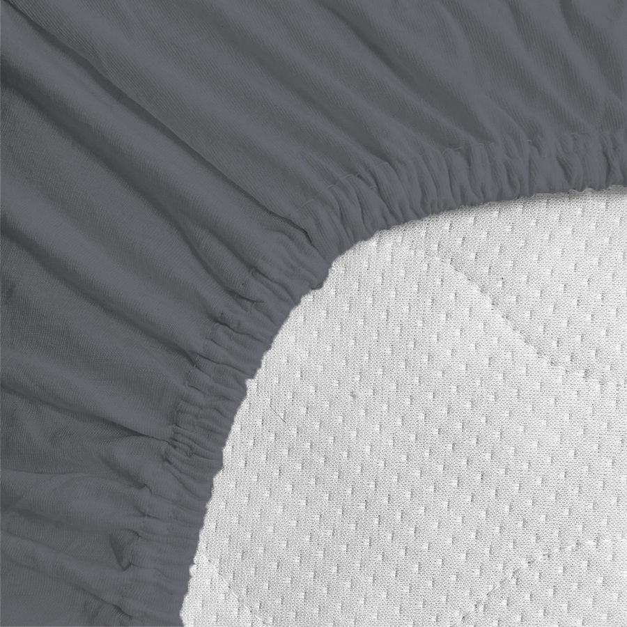 Kaptan Prostěradlo Jersey STANDARD 90 × 200 cm, tmavě šedé