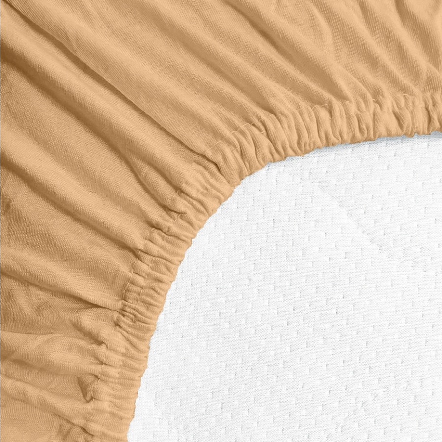 Kaptan Prostěradlo Jersey STANDARD 180 × 200 cm, béžové