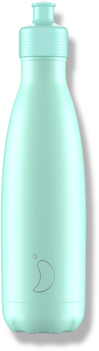 Chilly's Bottles Termoláhev pastelově zelená - sportovní 500ml, edice Original