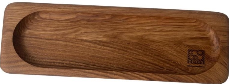 Chefs Soul BLANCHE Dubový servírovací tác na chléb 40 × 13 cm