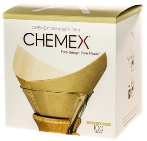 Chemex papírové filtry pro 6-10 šálků, čtvercové, přírodní, 100ks