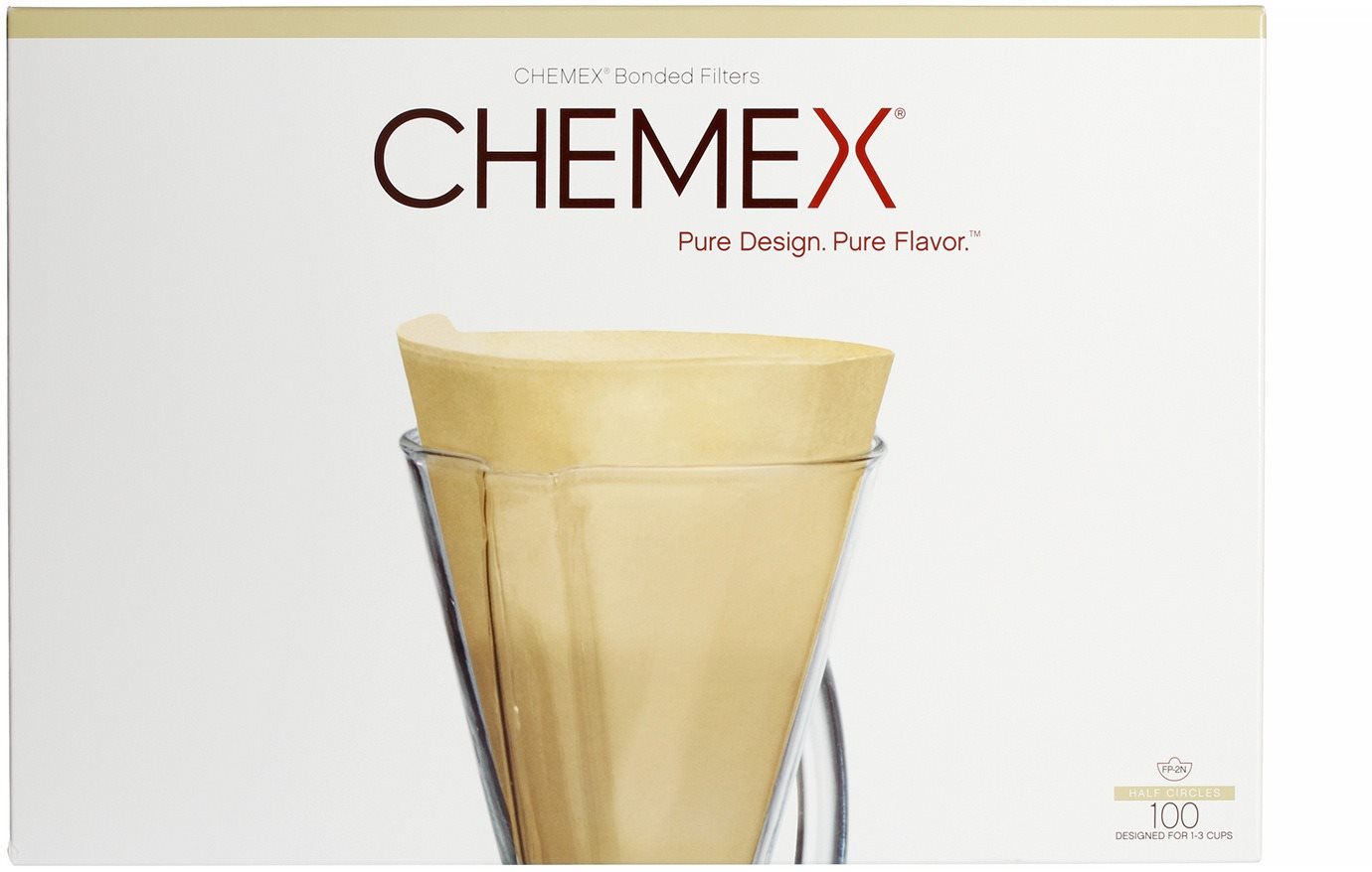Chemex papírové filtry pro 1-3 šálky, přírodní, 100ks