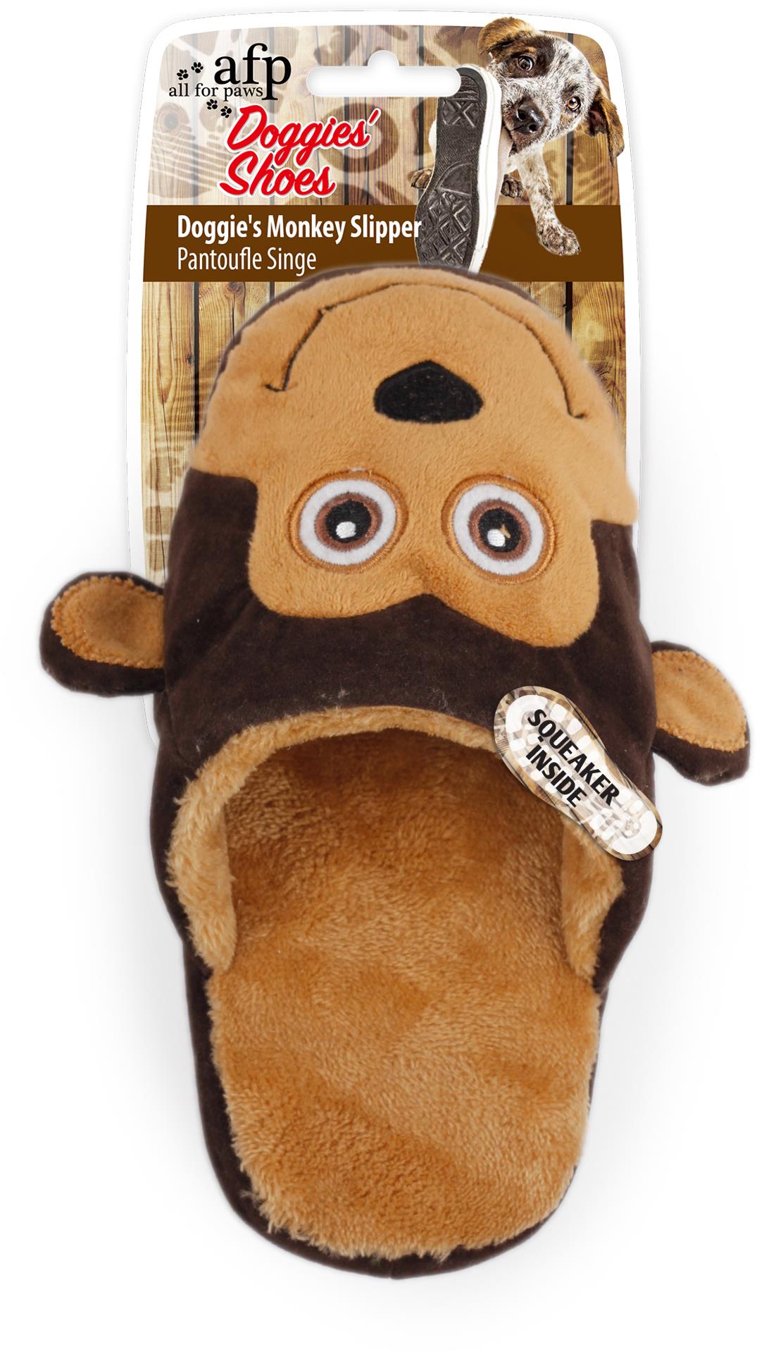 AFP Doggies Shoes Plyšový pantofel – opice
