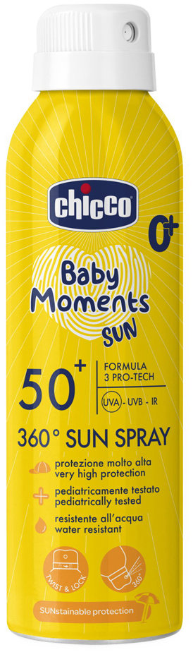 CHICCO Dětský sprej 360° SPF 50+, 150 ml