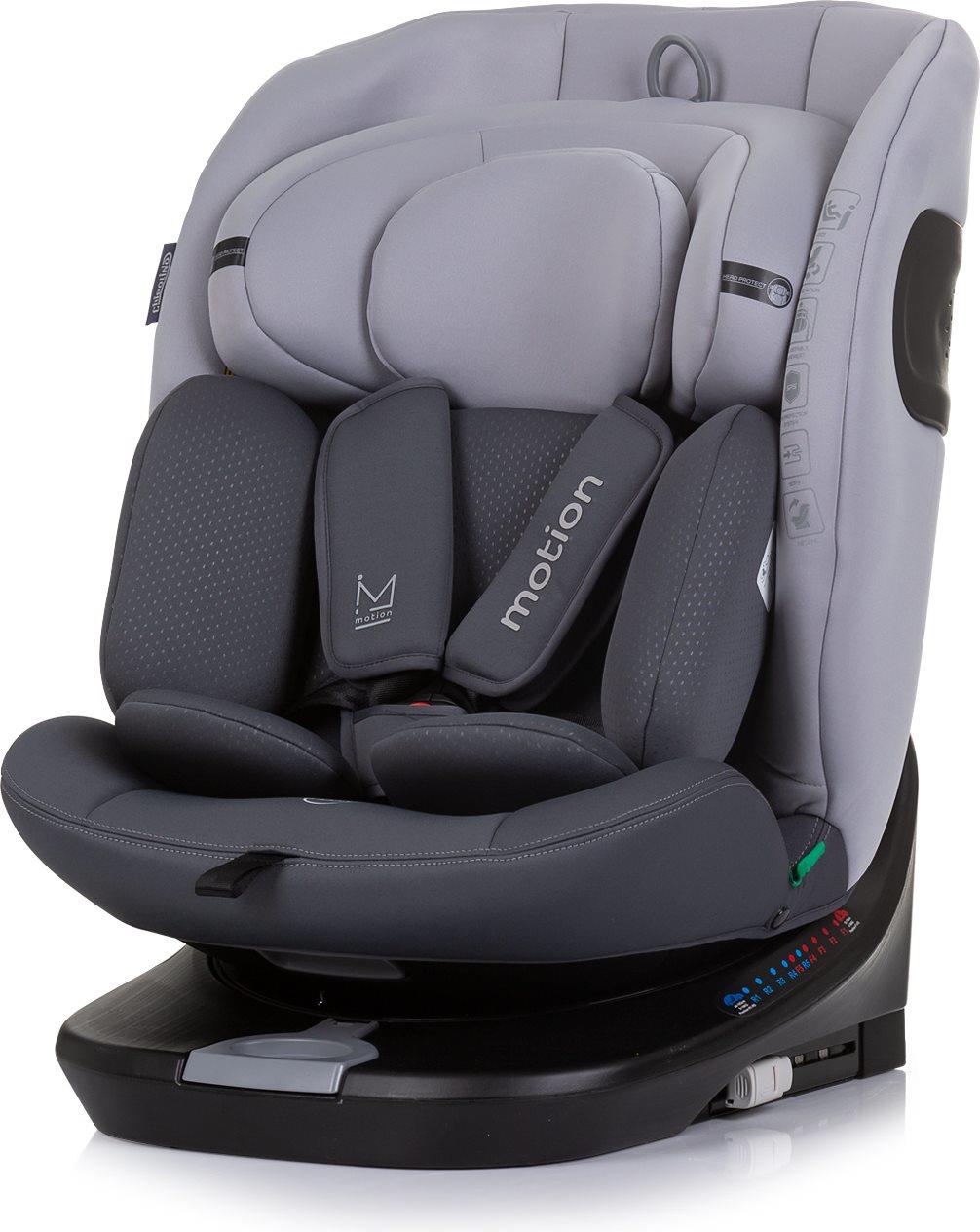 CHIPOLINO Motion i-Size 40-150 cm Isofix 360, Granite
