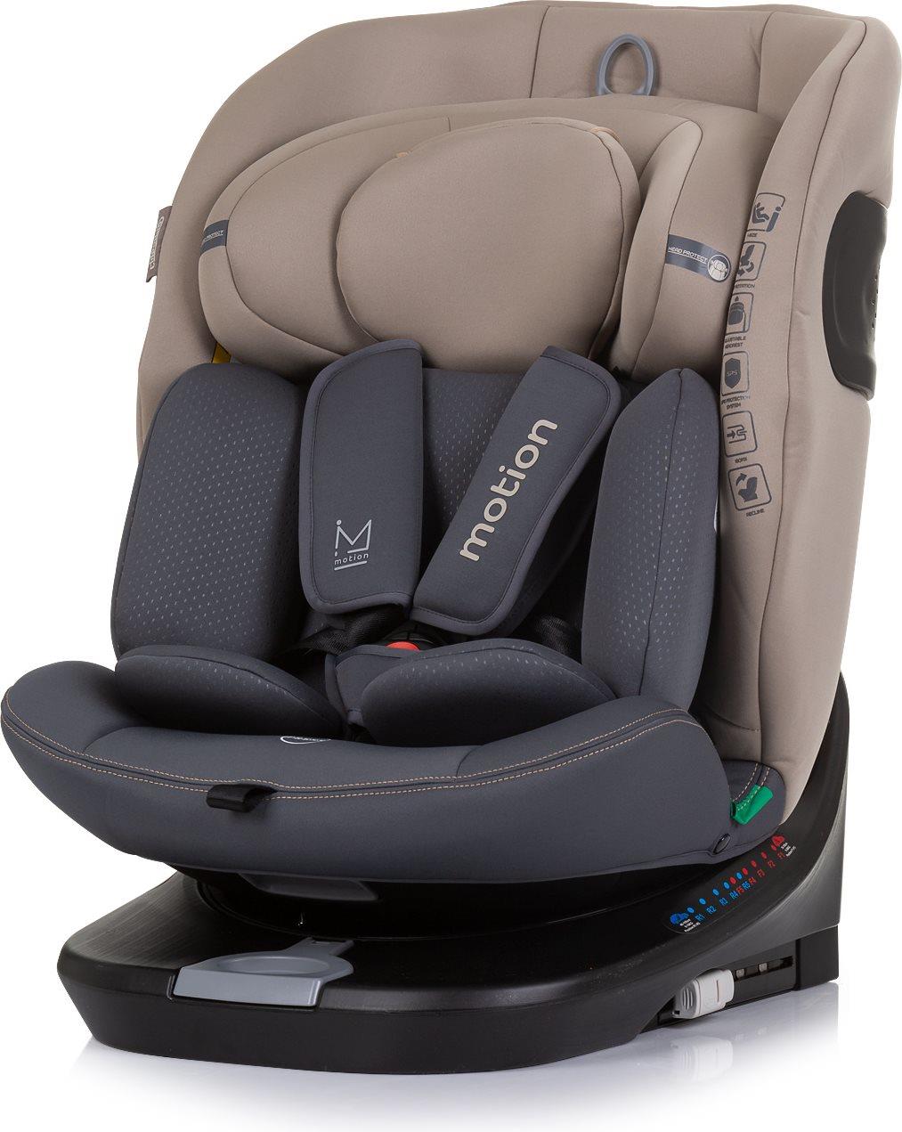 CHIPOLINO Motion i-Size 40-150 cm Isofix 360, Macadamia