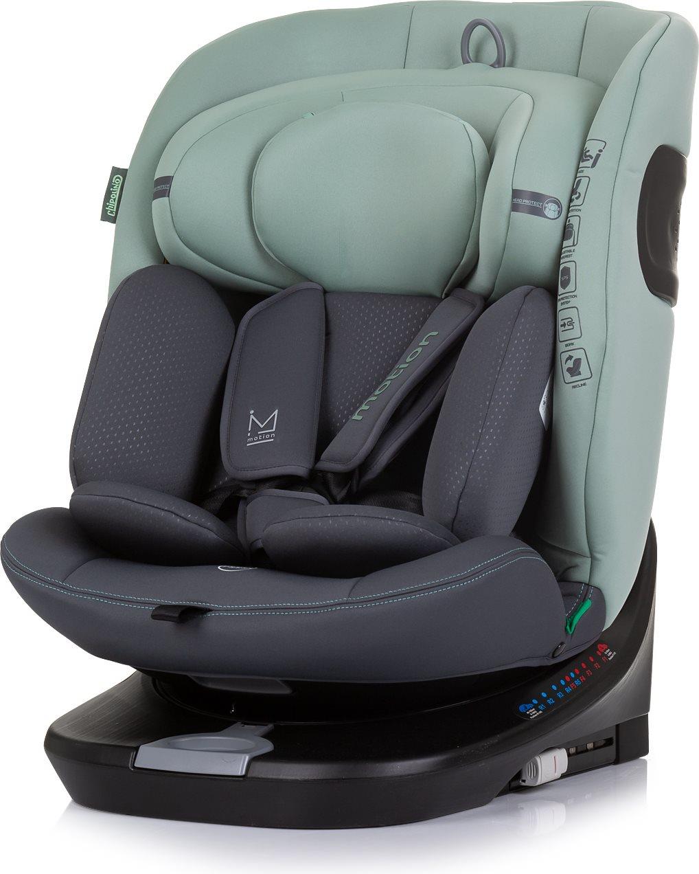 CHIPOLINO Motion i-Size 40-150 cm Isofix 360, Pastel Green
