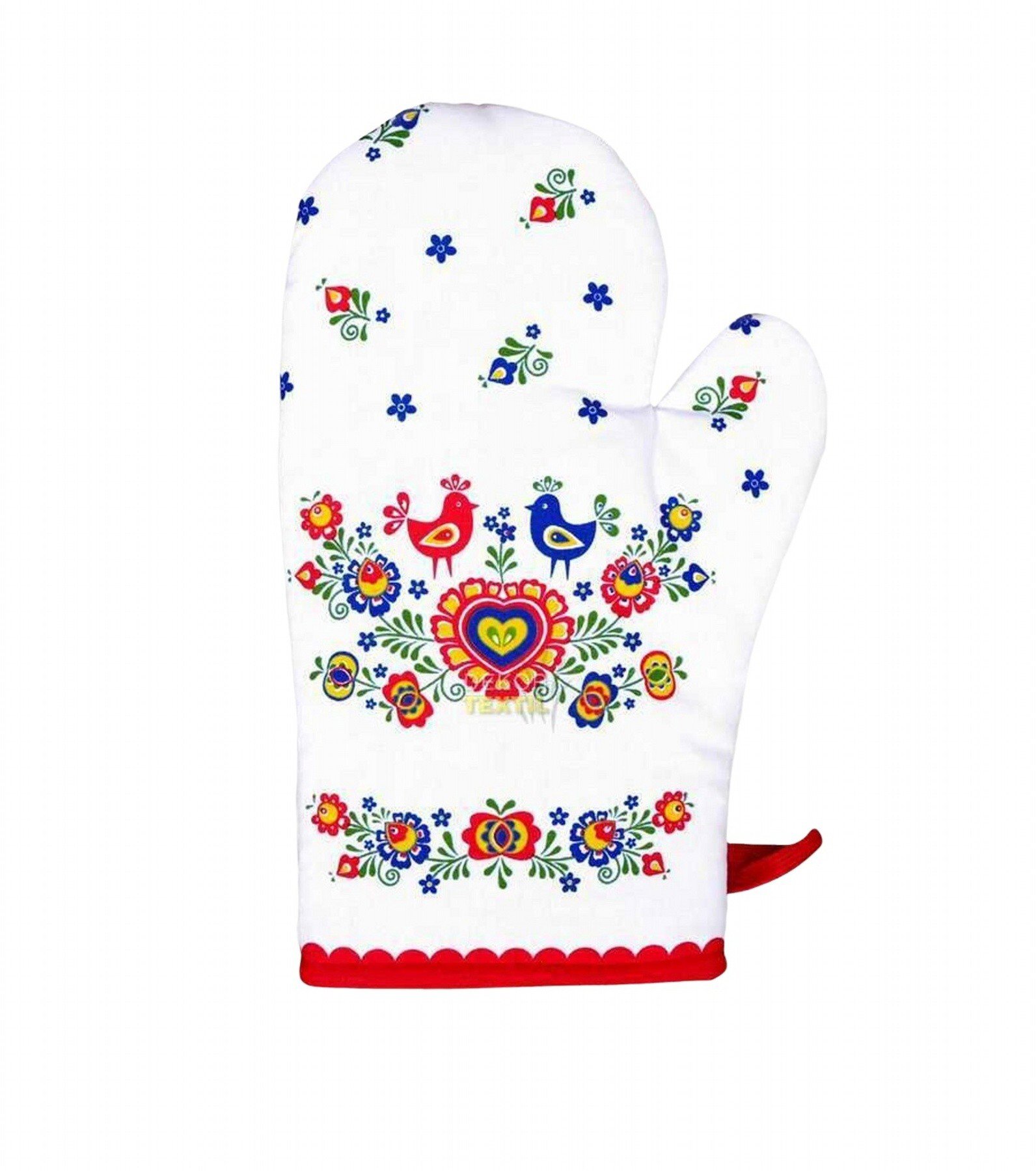 Forbyt Kuchyňská chňapka Folklor červená 1 ks