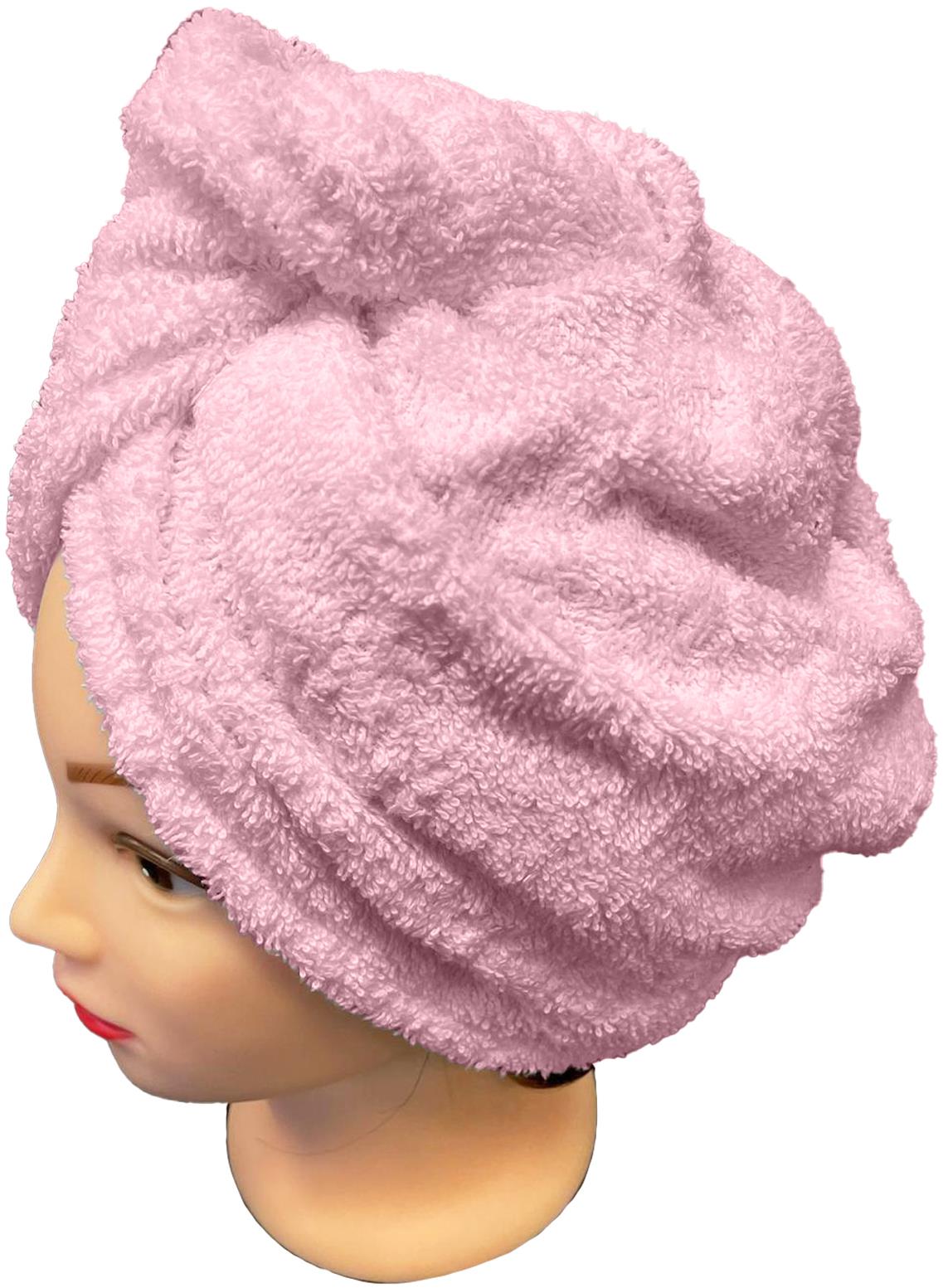Kaptan Rychleschnoucí froté turban na vlasy, růžový