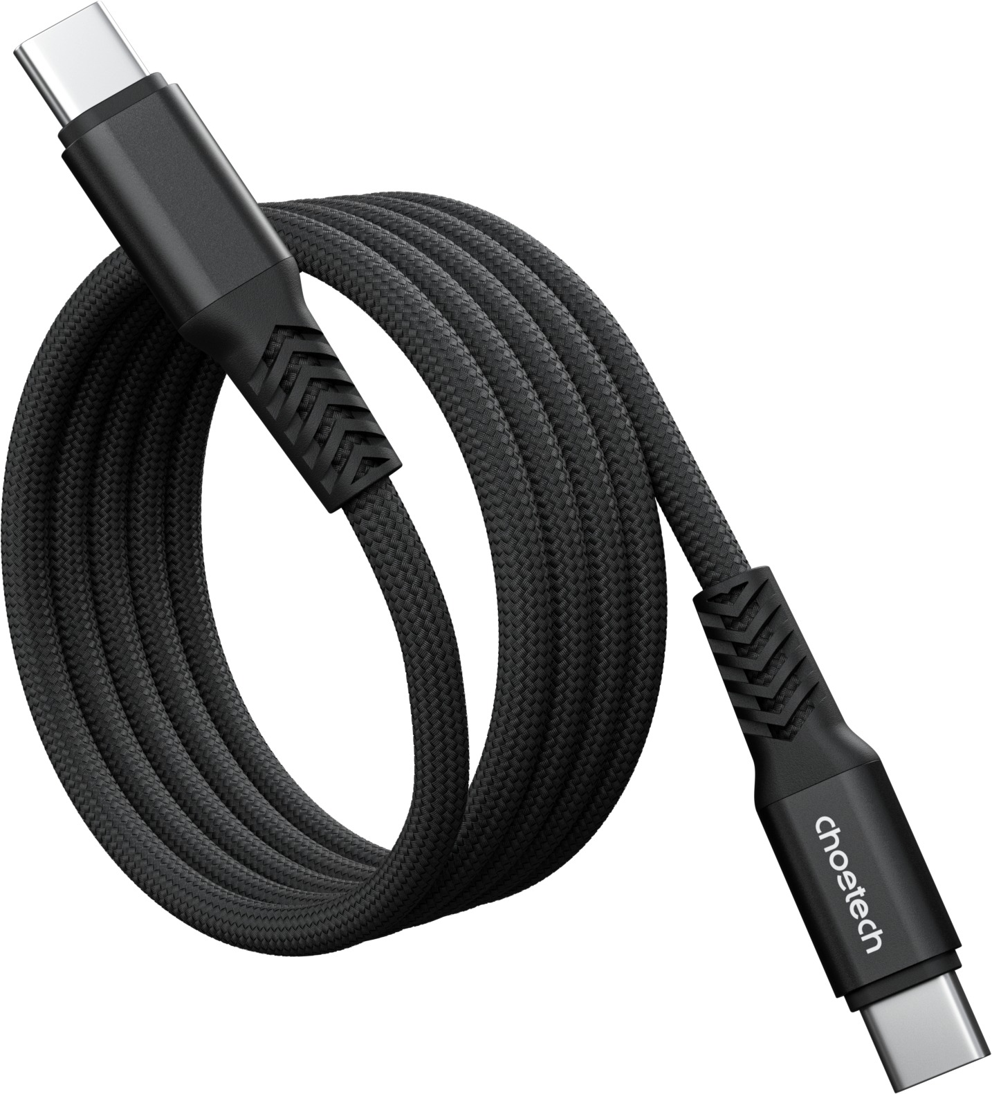 Choetech PD100W USB-C to USB-C 1M Magnet Nylon Cable - černý