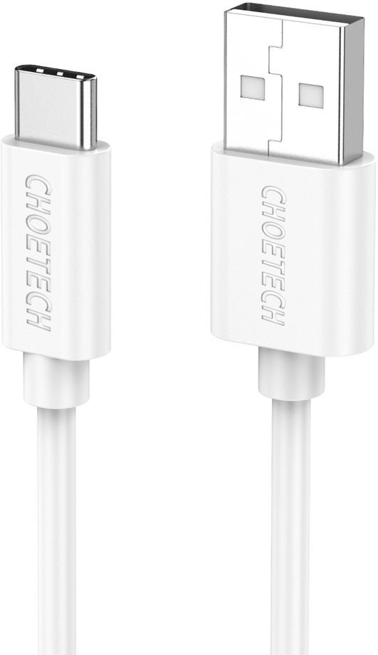 ChoeTech USB-A USB-C kabel 1m bílá - ideální kabel pro připojování zařízení s USB-C portem k počítačům nebo jiným zařízením s USB-A portem.