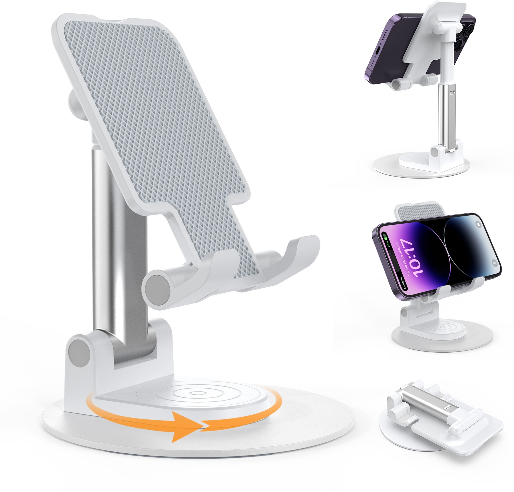 Choetech 360 Degree Rotation Desktop Mobile/ipad stand--white