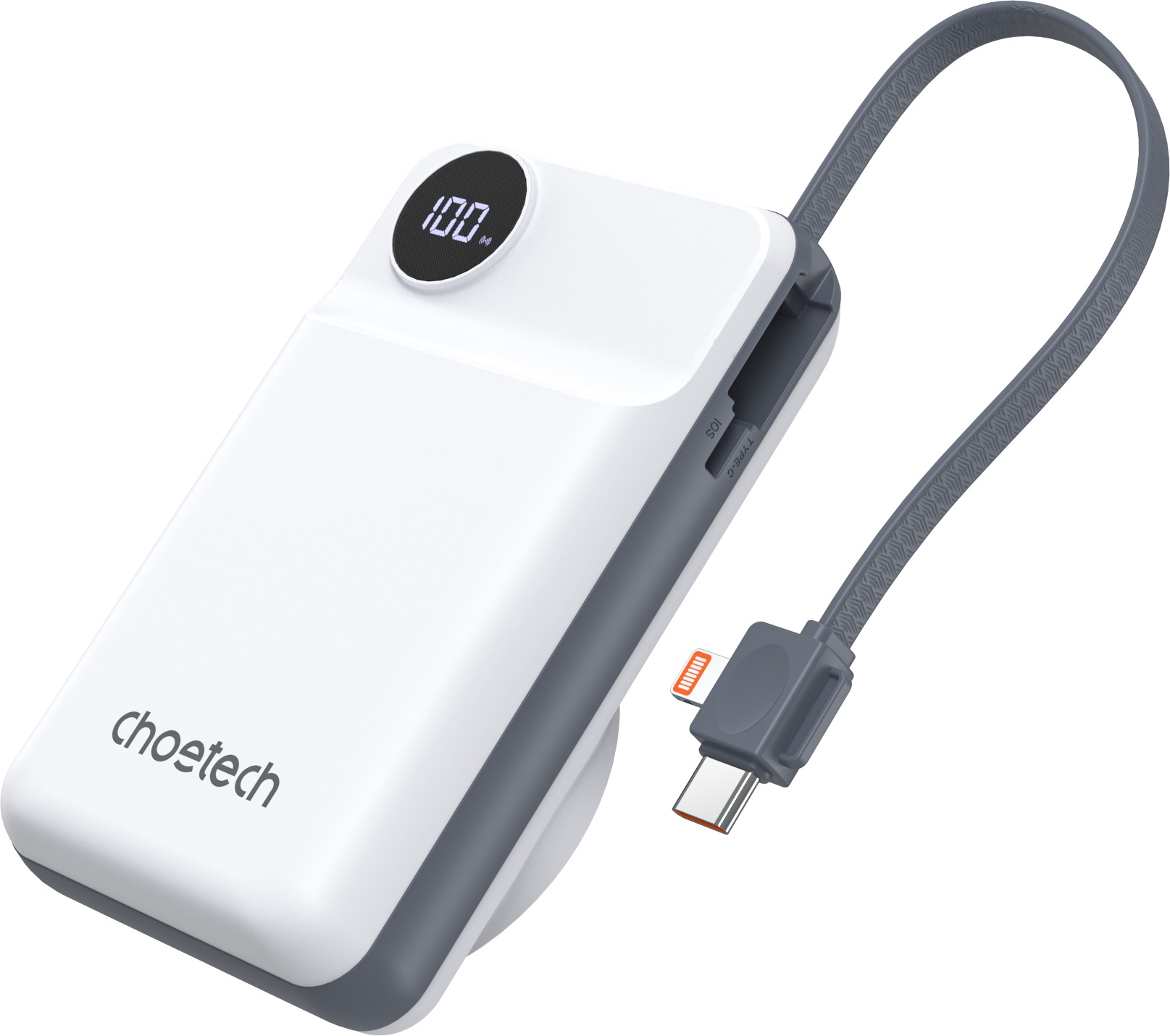 ChoeTech 20000mAh LED display power bank for Mobile and Apple watch white