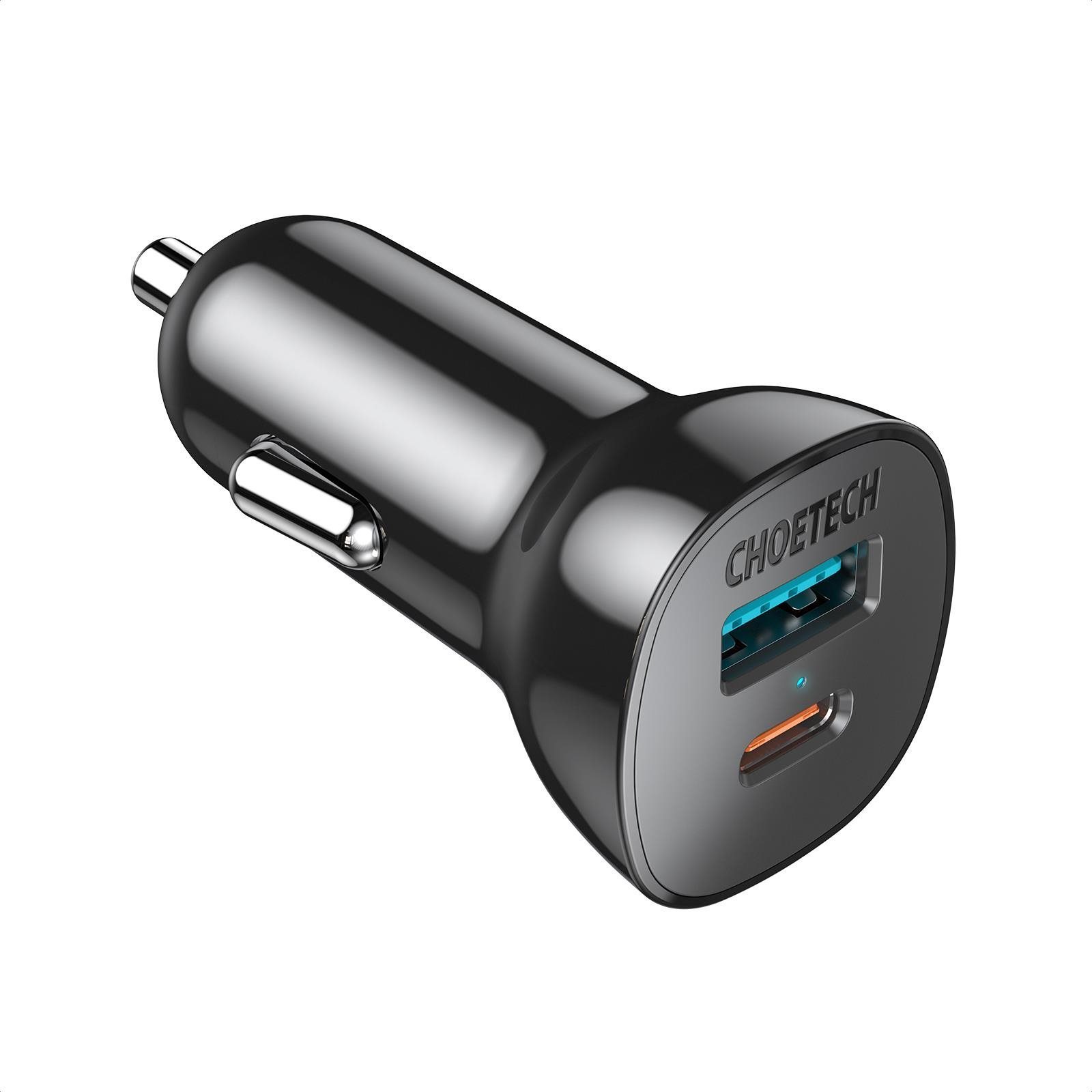 ChoeTech PD20W + QC18W (total 38W) Dual Ports Car Charger