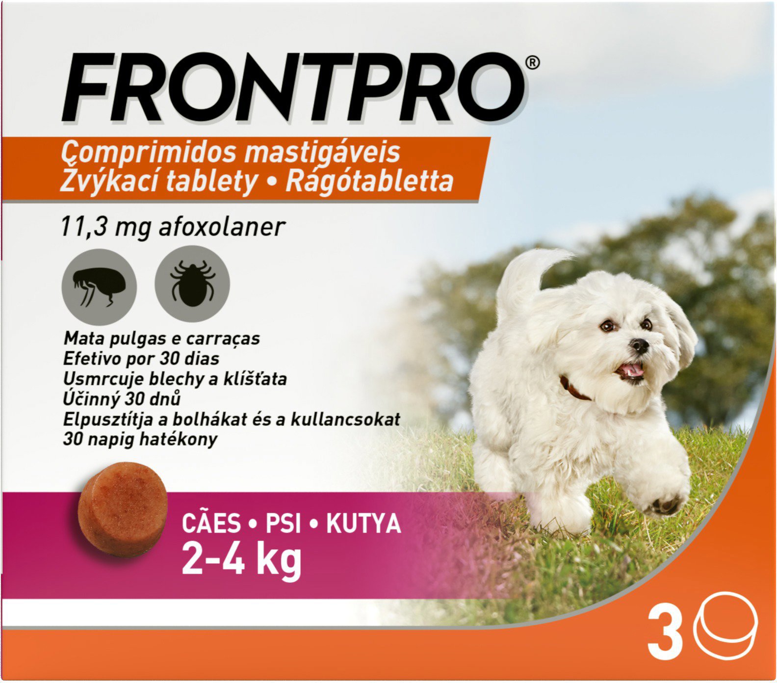 Frontpro 11.3 mg 2-4 kg 3 žvýkací tablety
