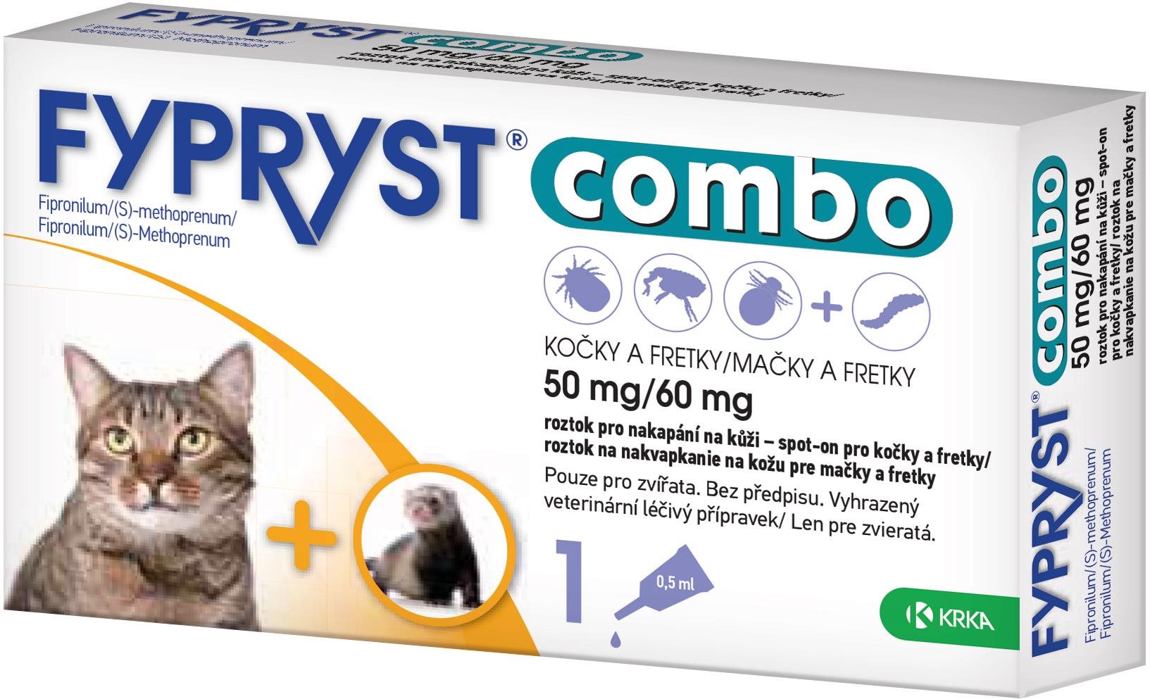 Fypryst Combo spot on kočka 1 × 0,5 ml