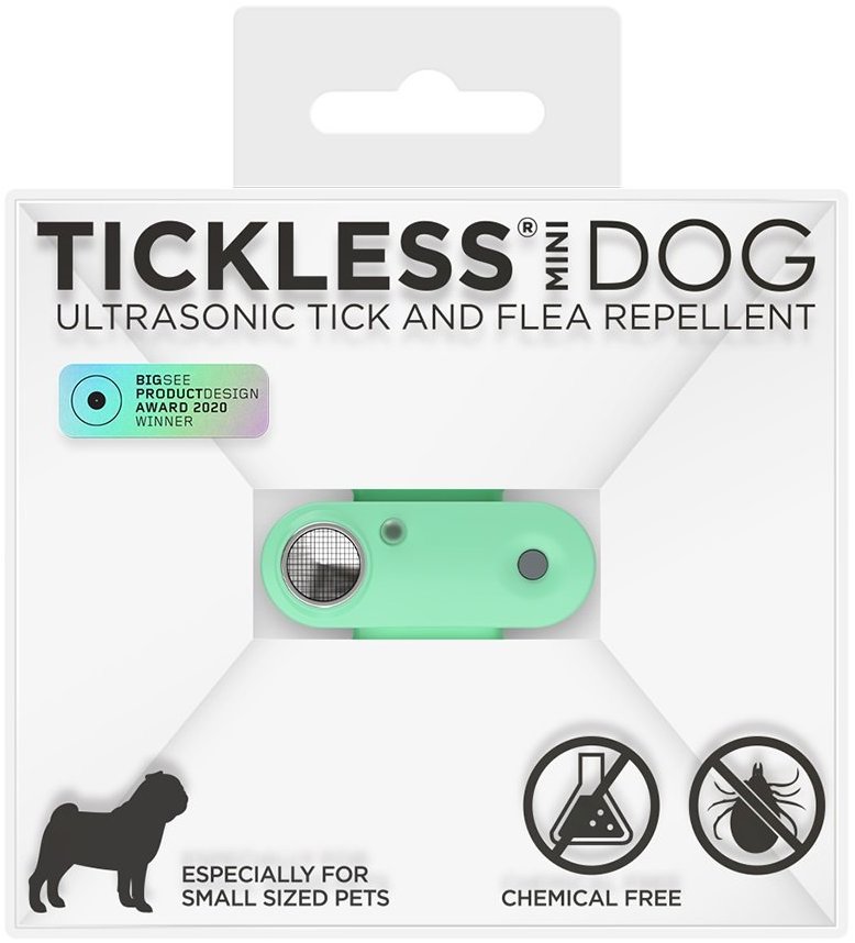 TICKLESS® Mini Nabíjecí ultrazvukový odpuzovač klíšťat pro psy a kočky Mentha green