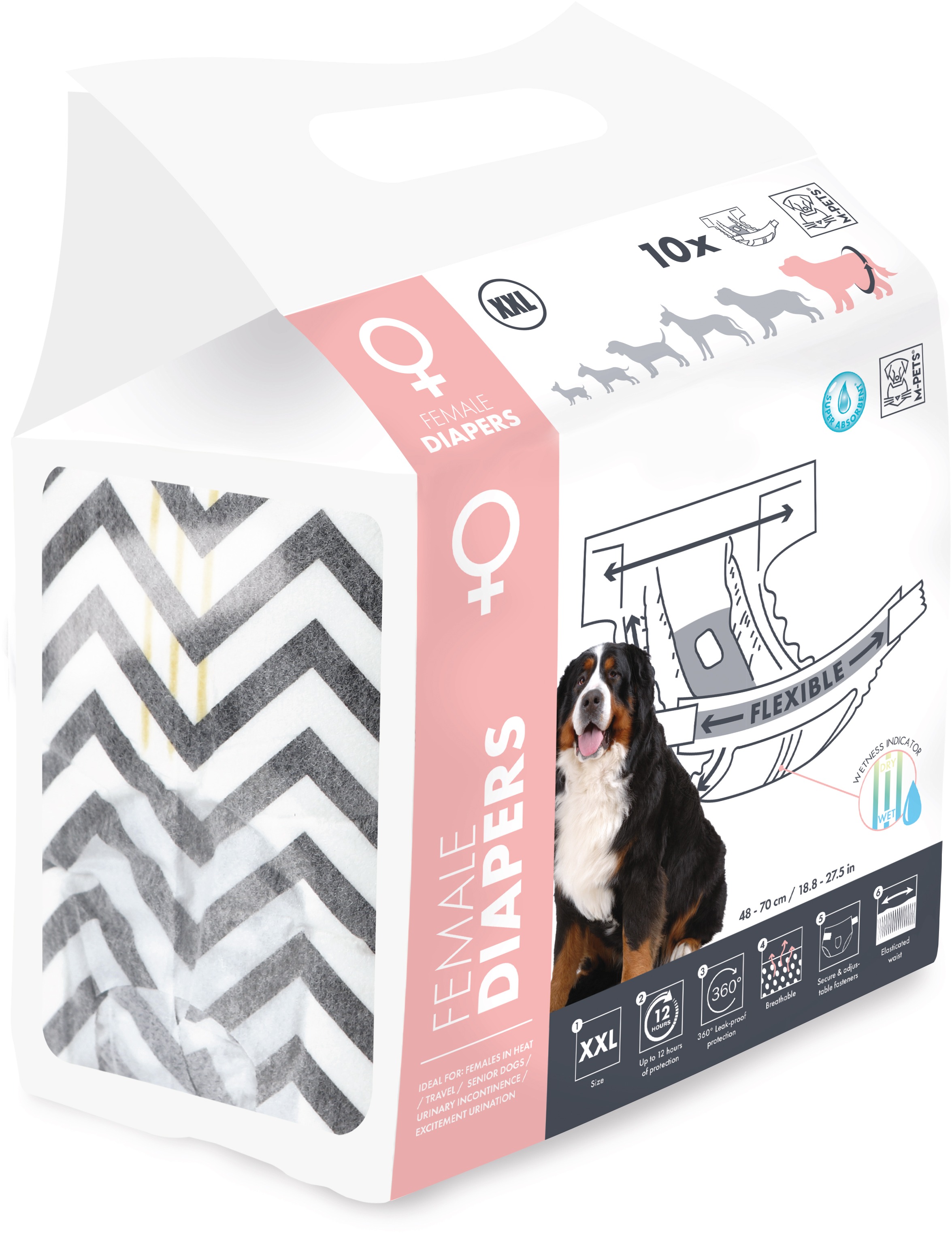 M-Pets Jednorázové pleny pro feny XXL 10 ks