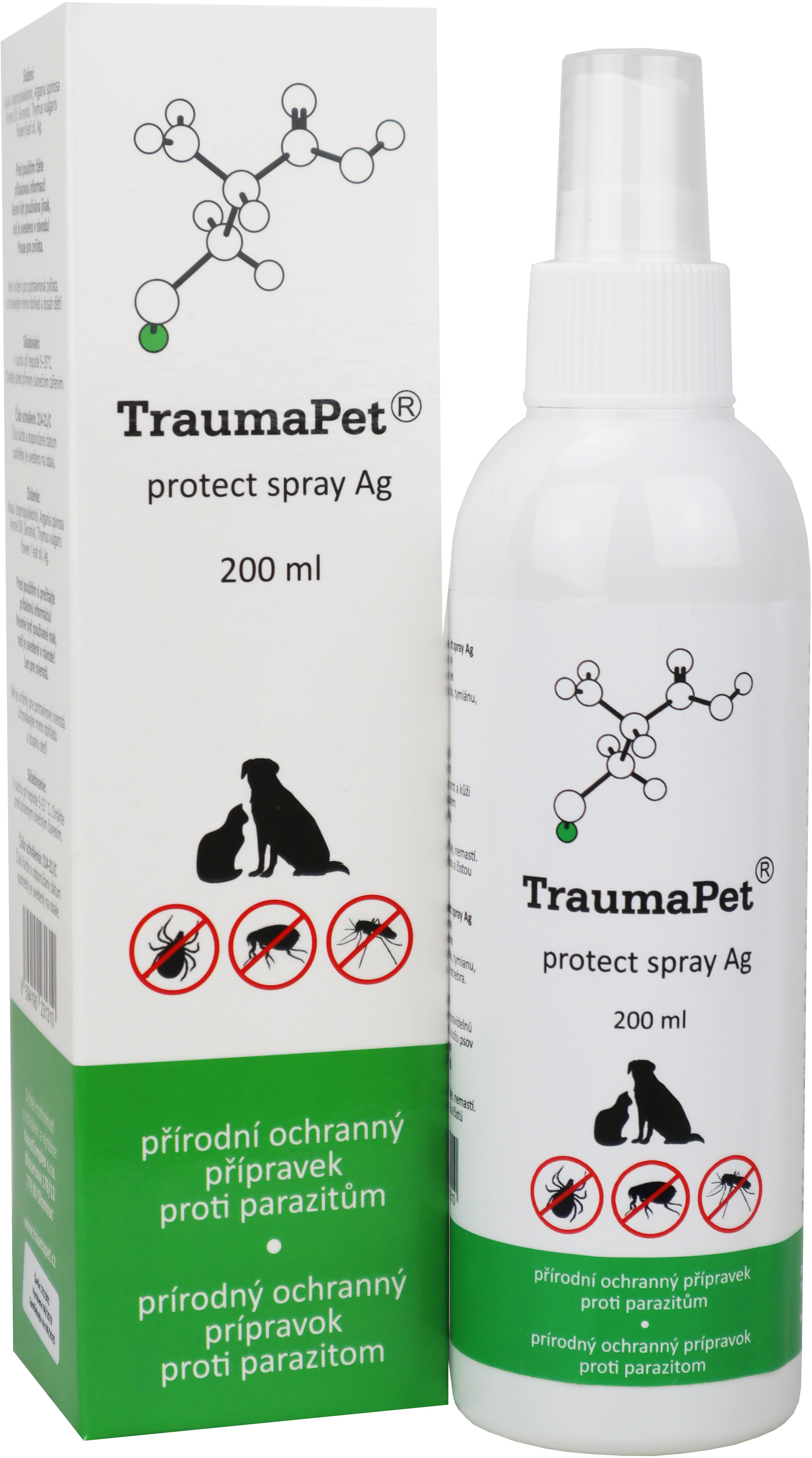 TraumaPet Protect Spray Ag ochranný sprej na srst a kůži 200 ml