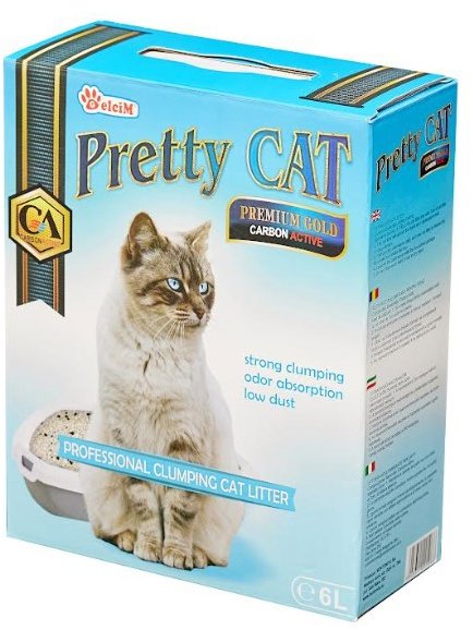 Pretty Cat Bentonite Premium Gold Active Carbon 6 l