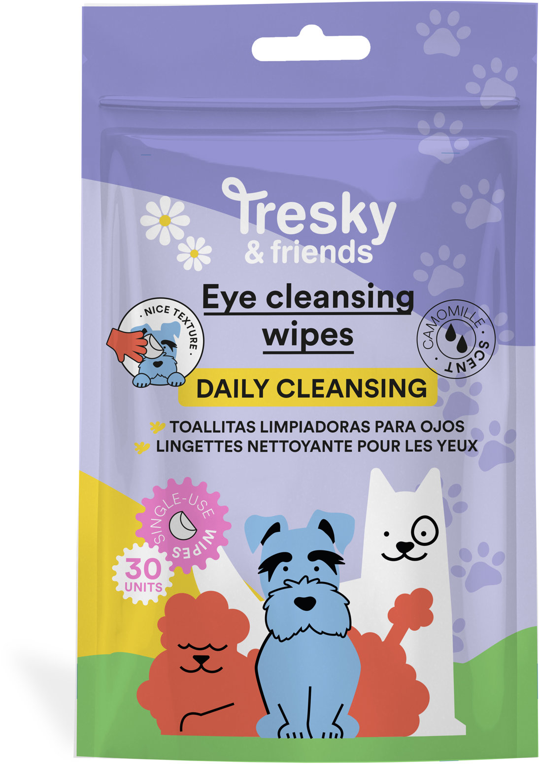 Tresky & friends Čistící ubrousky na oči pro domácí mazlíčky, 30 ks