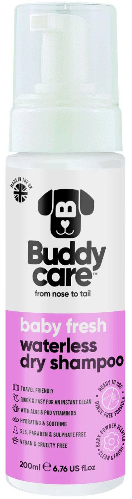 Buddycare Suchý šampon pro psy Baby Fresh 200 ml