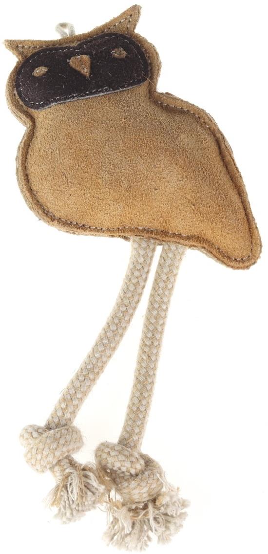 animALL Hračka Sova kůže s provazy natural 28 cm