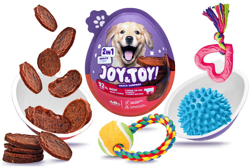 Joy & Toy Vajíčko pro psy s překvapením Beef Coins - hovězí masíčko