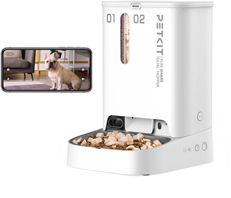 Petkit YumShare Dual Automatický dávkovač 2 druhů krmiva s kamerou