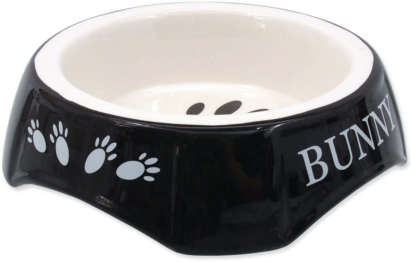 Small Animals Miska potisk Bunny černá 15 × 15 × 4,5 cm