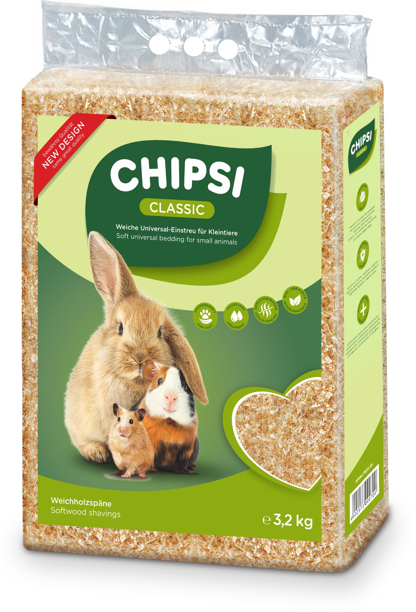 Chipsi Classic vysoce absorpční přírodní podestýlka 3,2 kg 60 l