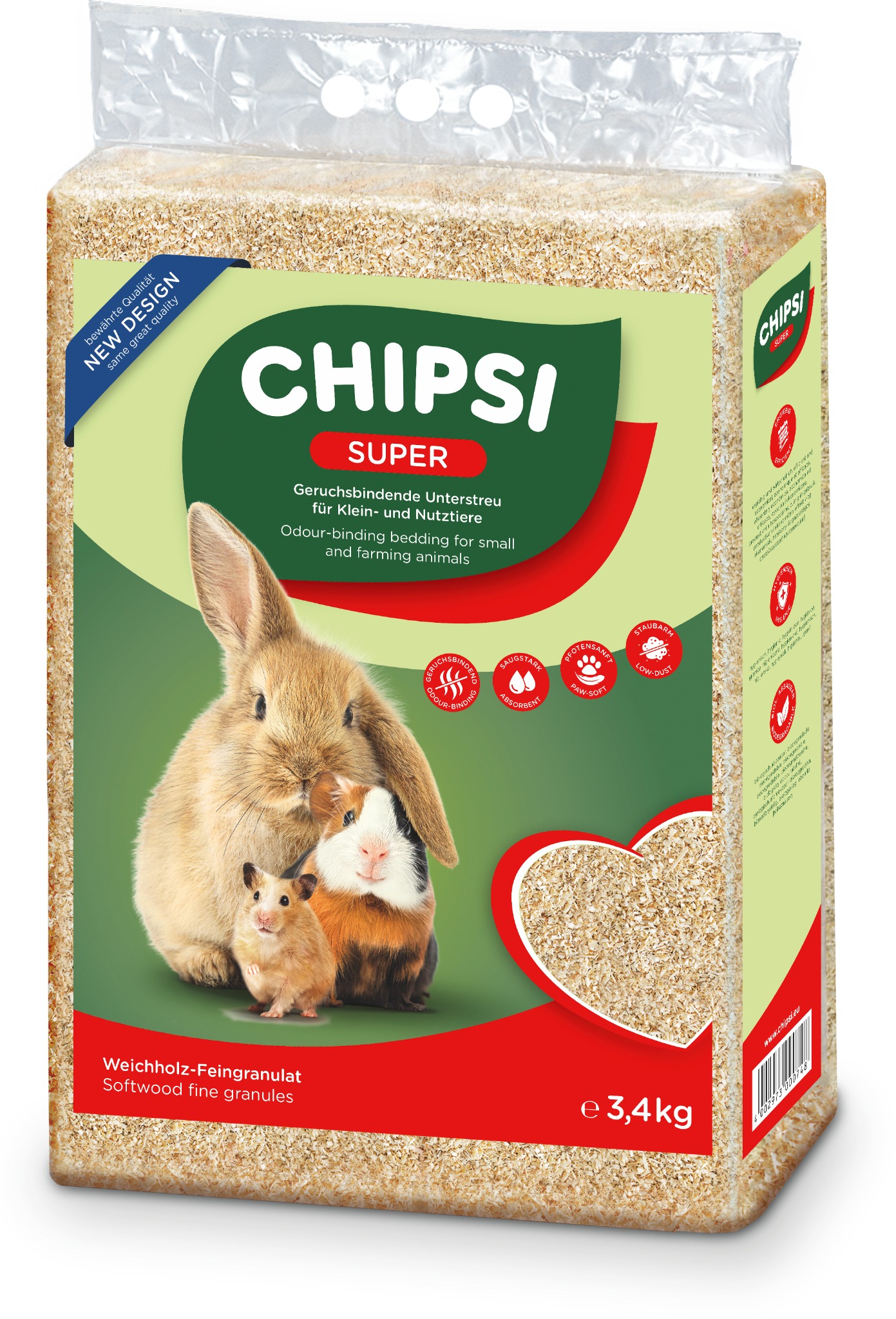 Chipsi Super vysoce absorpční přírodní podestýlka 3,2 kg 60 l