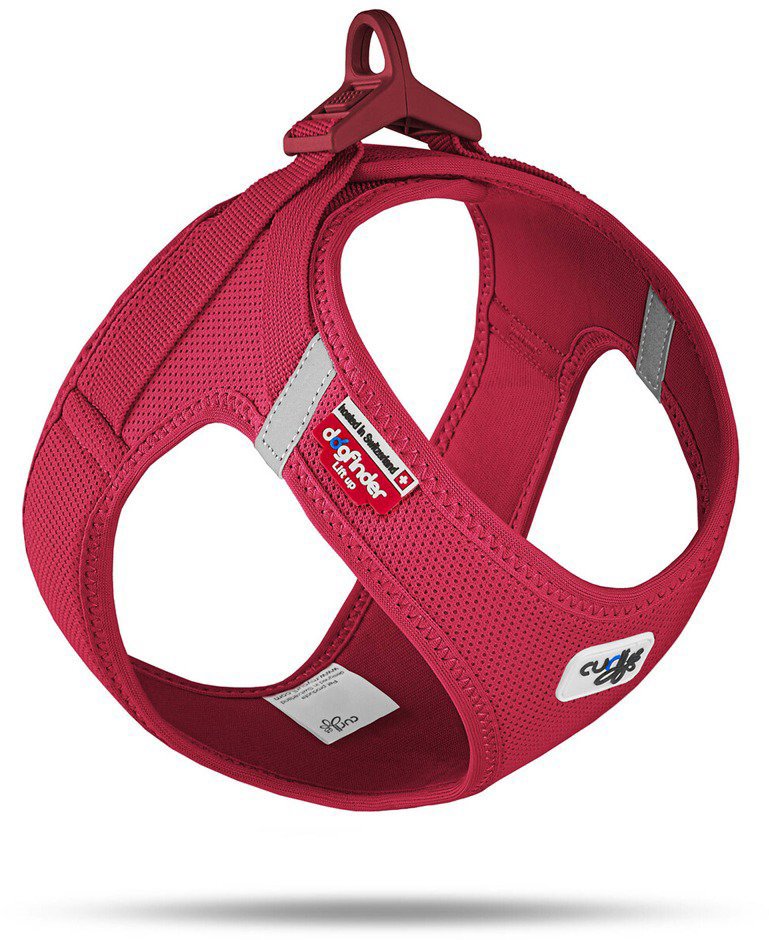 Curli Postroj pro psy se sponou Air-Mesh Red S 4-7 kg