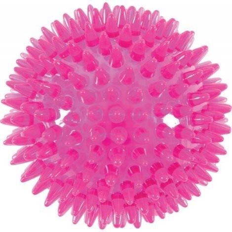 Zolux BALL SPIKE TPR POP 8 cm s ostny růžová