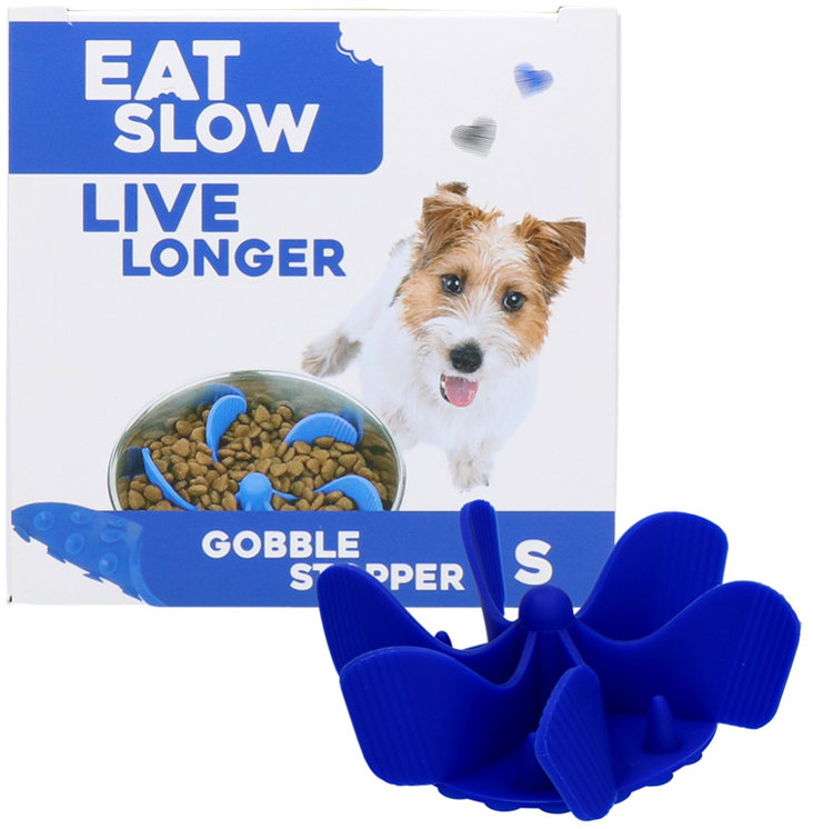Eat Slow Live Longer zpomalovací spirála do misky modrá S