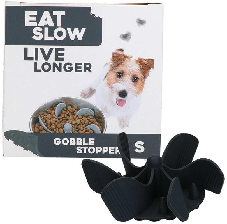 Eat Slow Live Longer zpomalovací spirála do misky šedá S