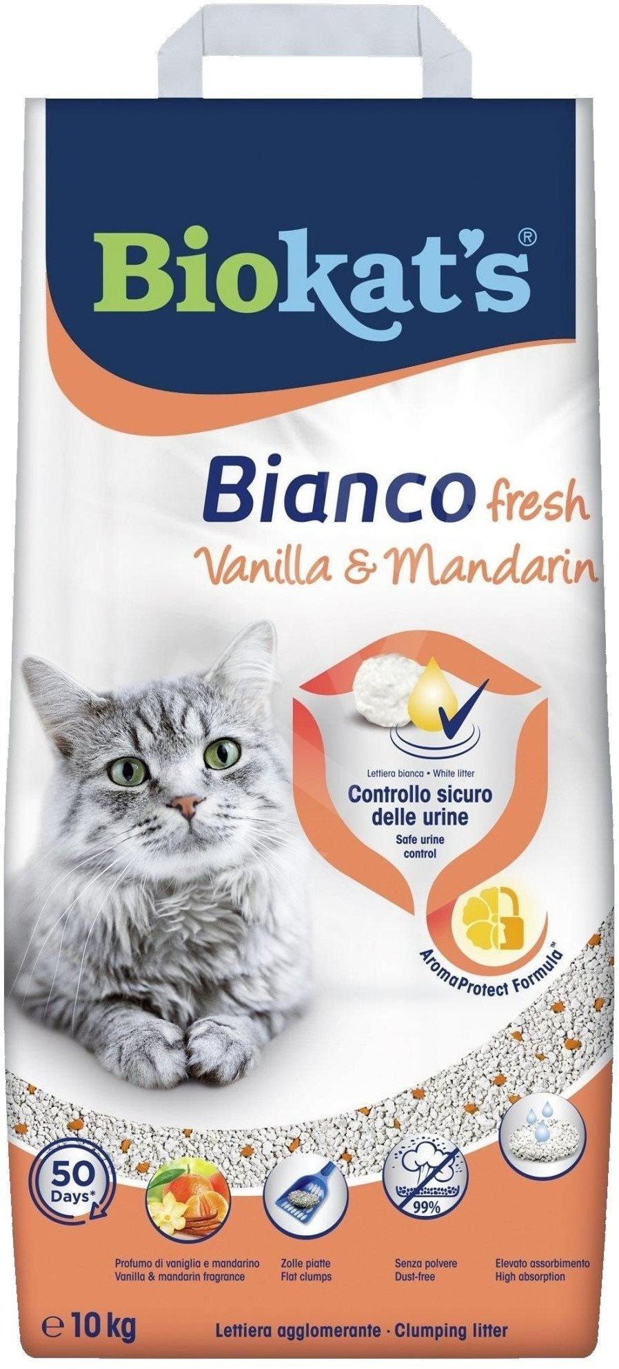 Biokat´s Bianco Fresh Podestýlka vanilka a mandarinka 10 kg