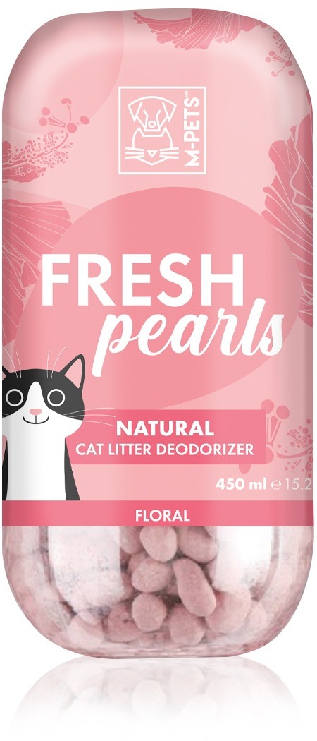 M-Pets FRESH Pearls Deodorant na kočičí toalety - vůně květin 450 ml
