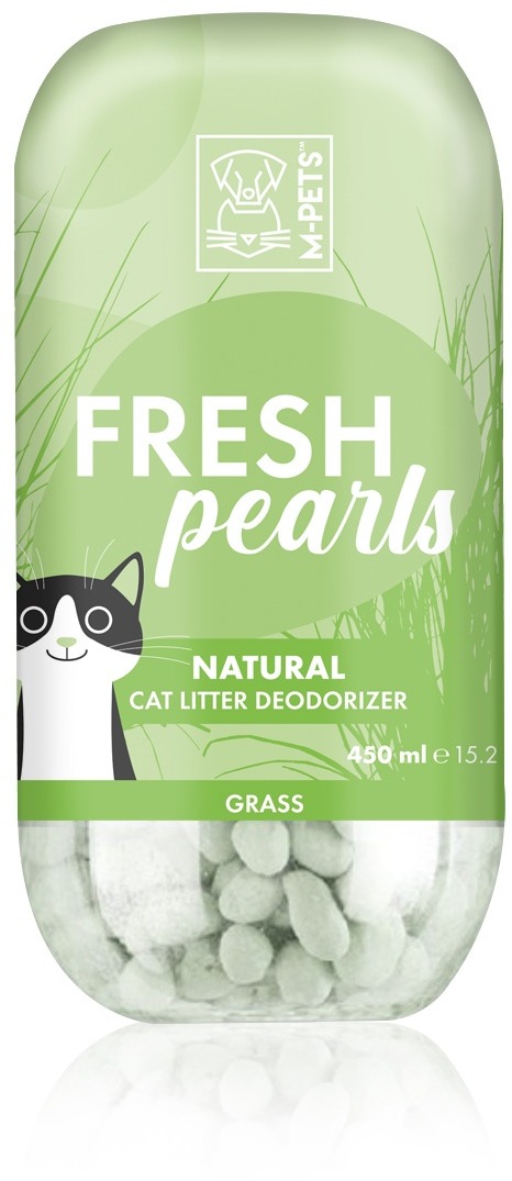 M-Pets FRESH Pearls Deodorant na kočičí toalety - vůně trávy 450 ml