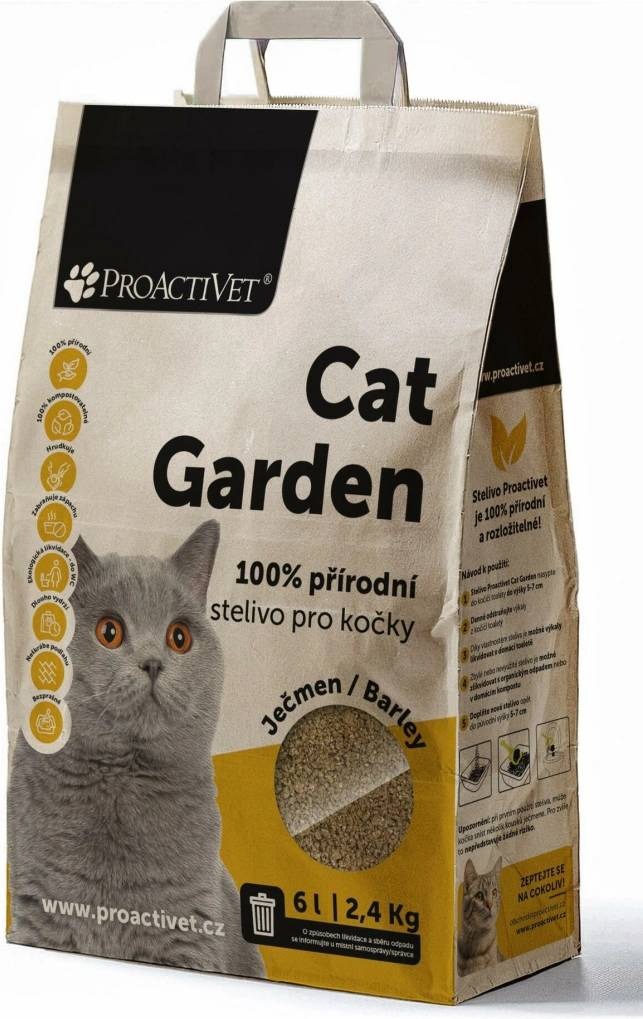 Proactivet Stelivo pro kočky Cat Garden Ječmen 6 l