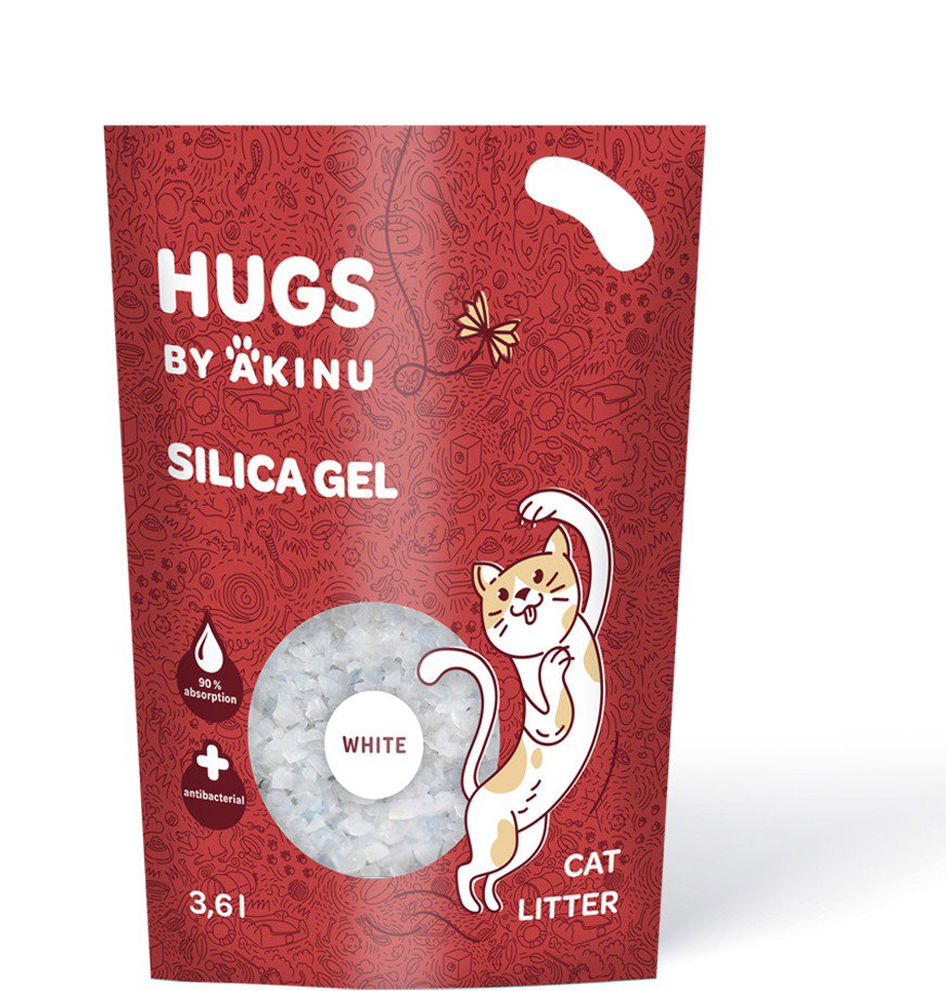 HUGS BY AKINU Silika gel bílý stelivo 3,6 l