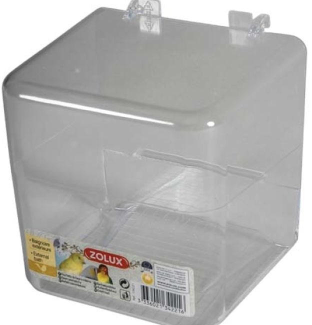 Zolux Koupelnička pro exoty s průhledným dnem 13,5 × 12,5 × 14,5 cm